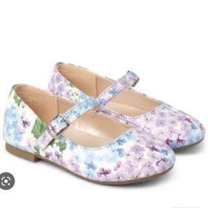 Gymboree Girls Hydrangea Floral Print Ballet Flats, Size 12